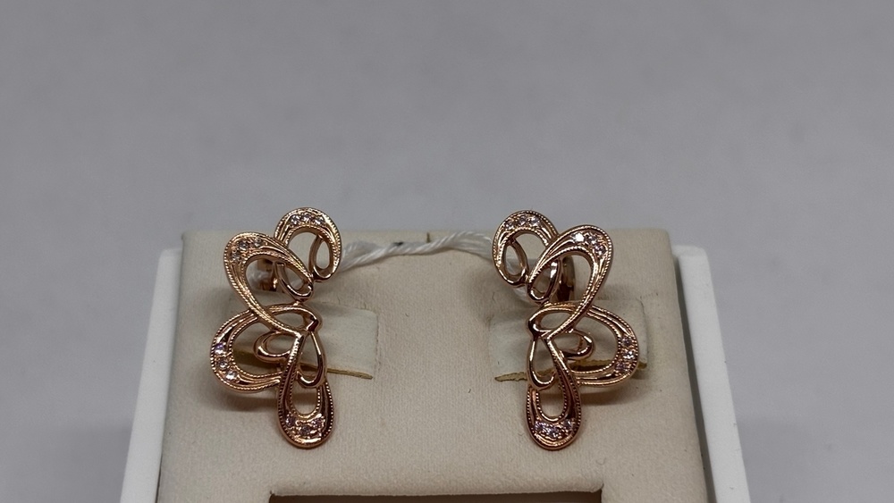 СКМИ585 СЕРЬГИ С КАМНЯМИ (Au 585)