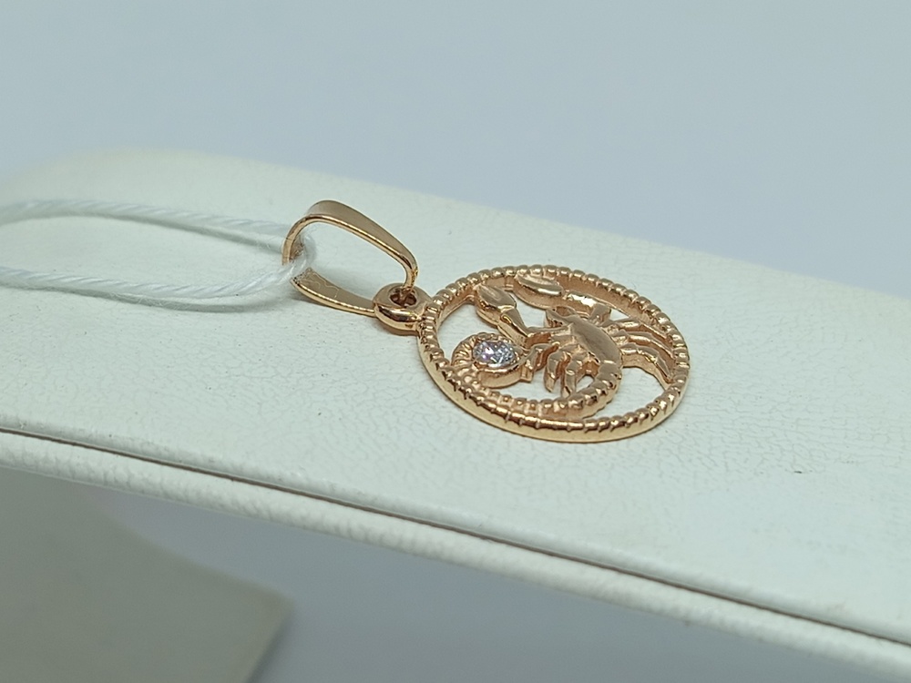 ПОДВЕСКА ЗНАК ЗОДИАКА СКОРПИОН Au 585