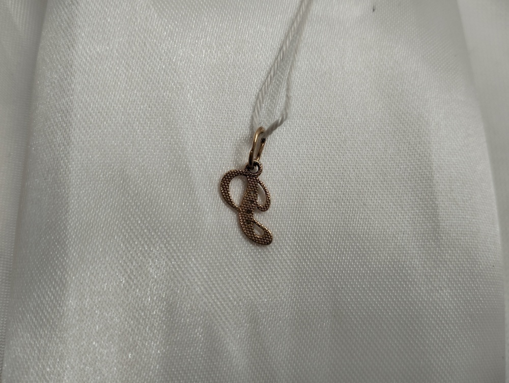 5779 "Р" ПОДВЕСКА БУКВА Р с камнями (Au 585)