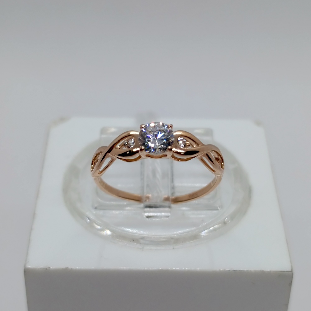 КОЛЬЦО С КАМНЯМИ (Au 585)