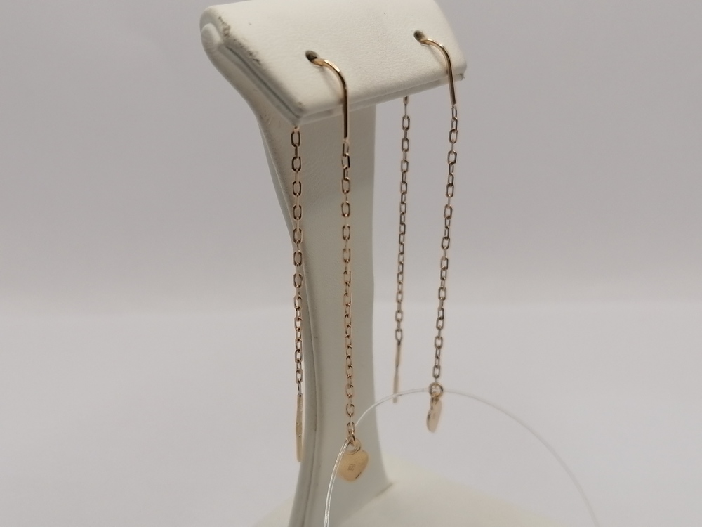 02-8318 СЕРЬГИ ПРОДЕВКИ без камня (Au 585)