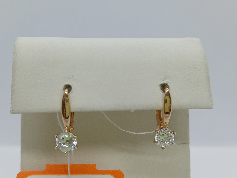 СЕРЬГИ С КАМНЕМ (Au 585)