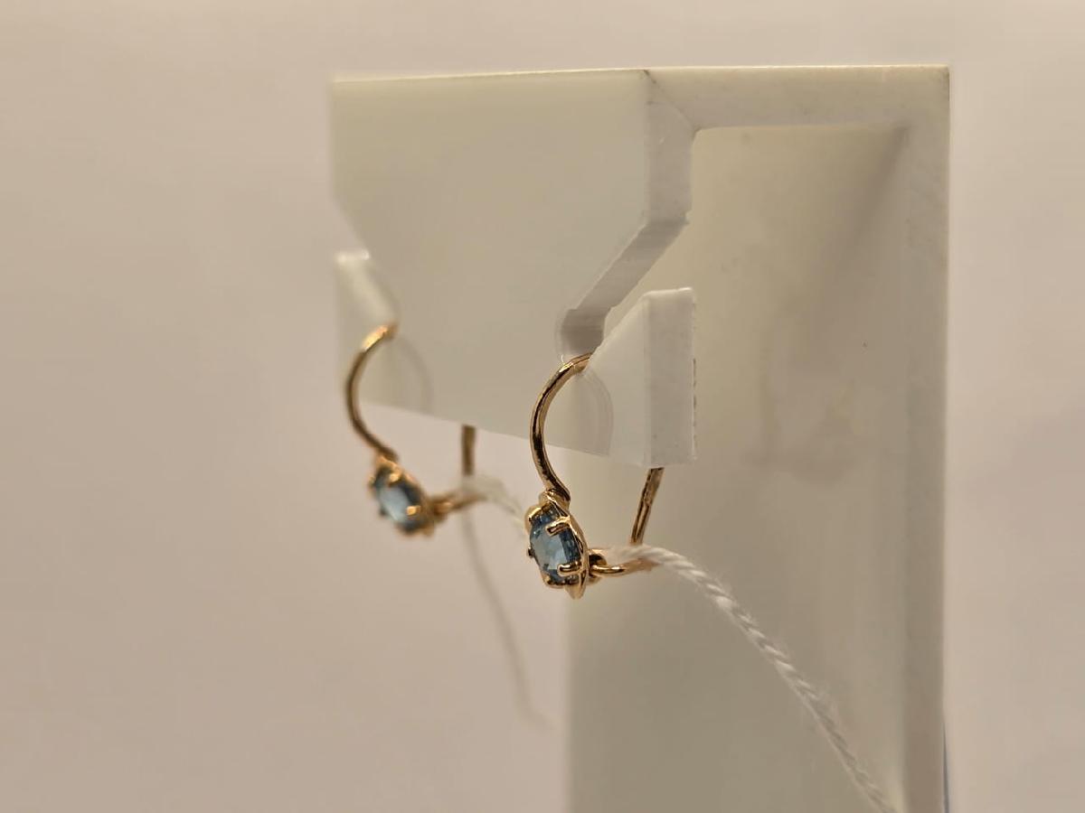 СЕРЬГИ С КАМНЕМ (Au 585)