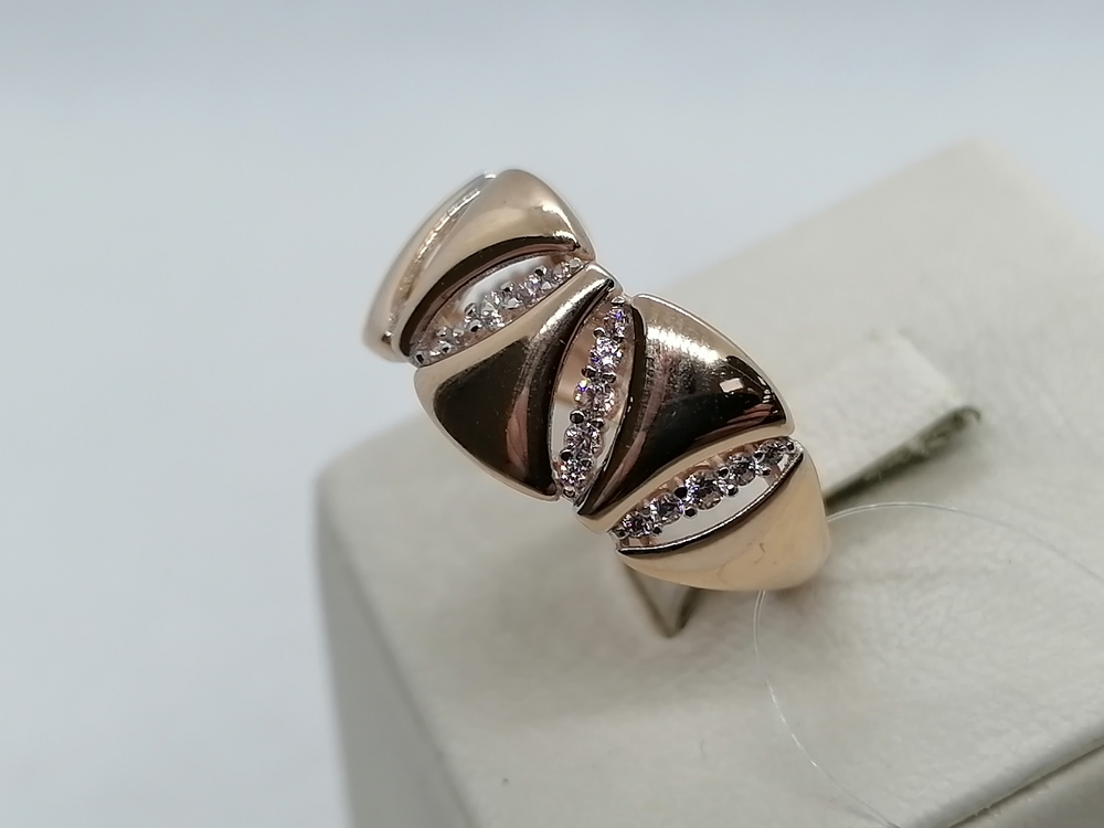 КОЛЬЦО С КАМНЯМИ (Au 585)