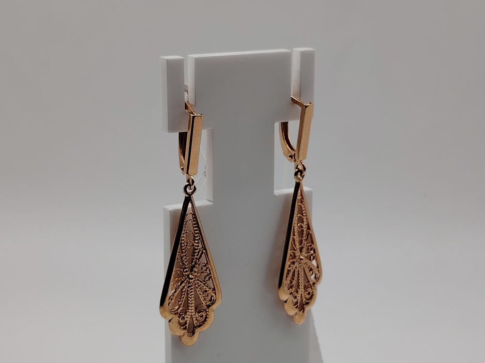 СЕРЬГИ БЕЗ КАМНЯ (Au 585)