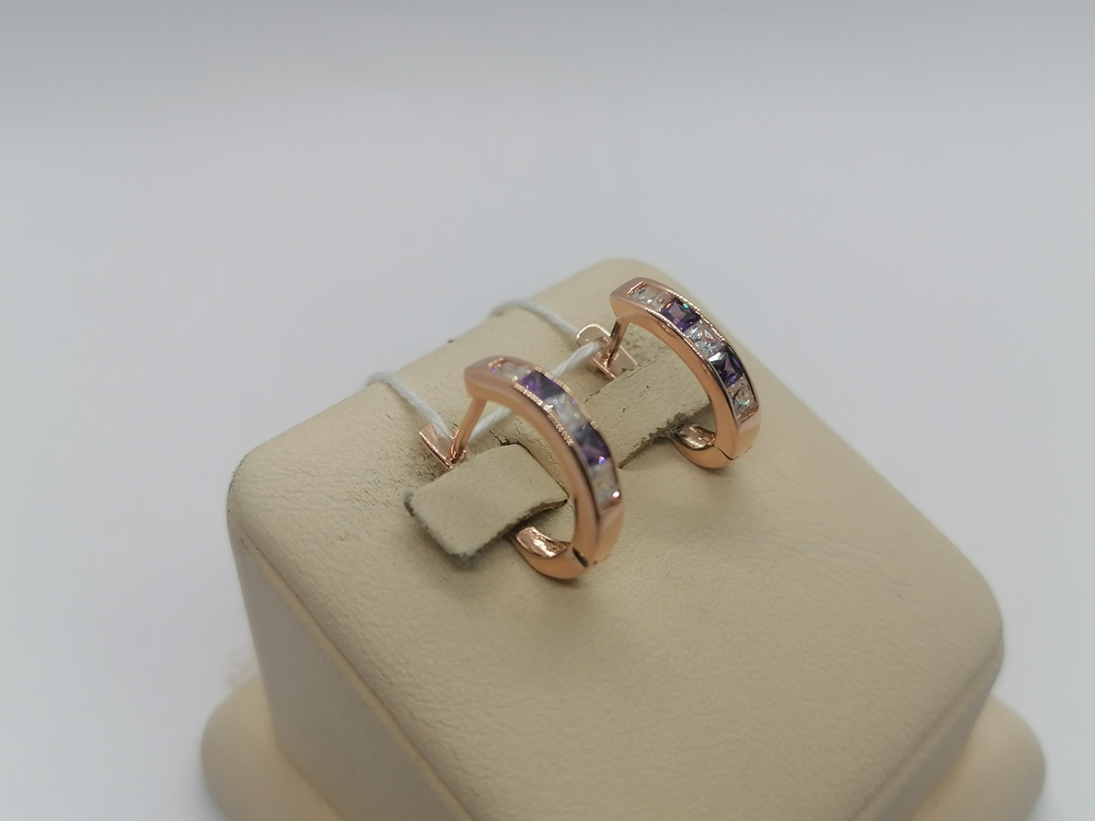 СКМИ585 СЕРЬГИ С КАМНЯМИ (Au 585)