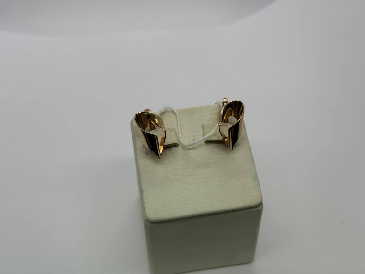 СБКМ585 СЕРЬГИ БЕЗ КАМНЯ (Au 585)