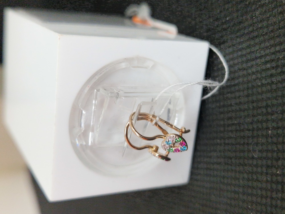 СКМИ585 СЕРЬГИ С КАМНЯМИ (Au 585)