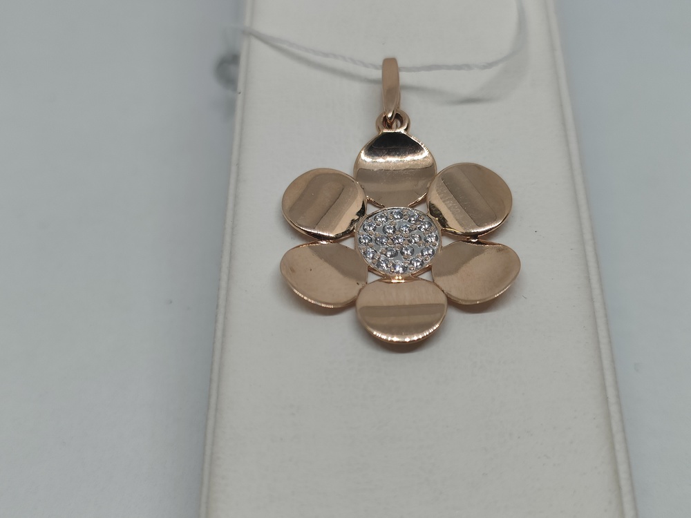 ПОДКМИ585 ПОДВЕСКА С КАМНЯМИ (Au 585)