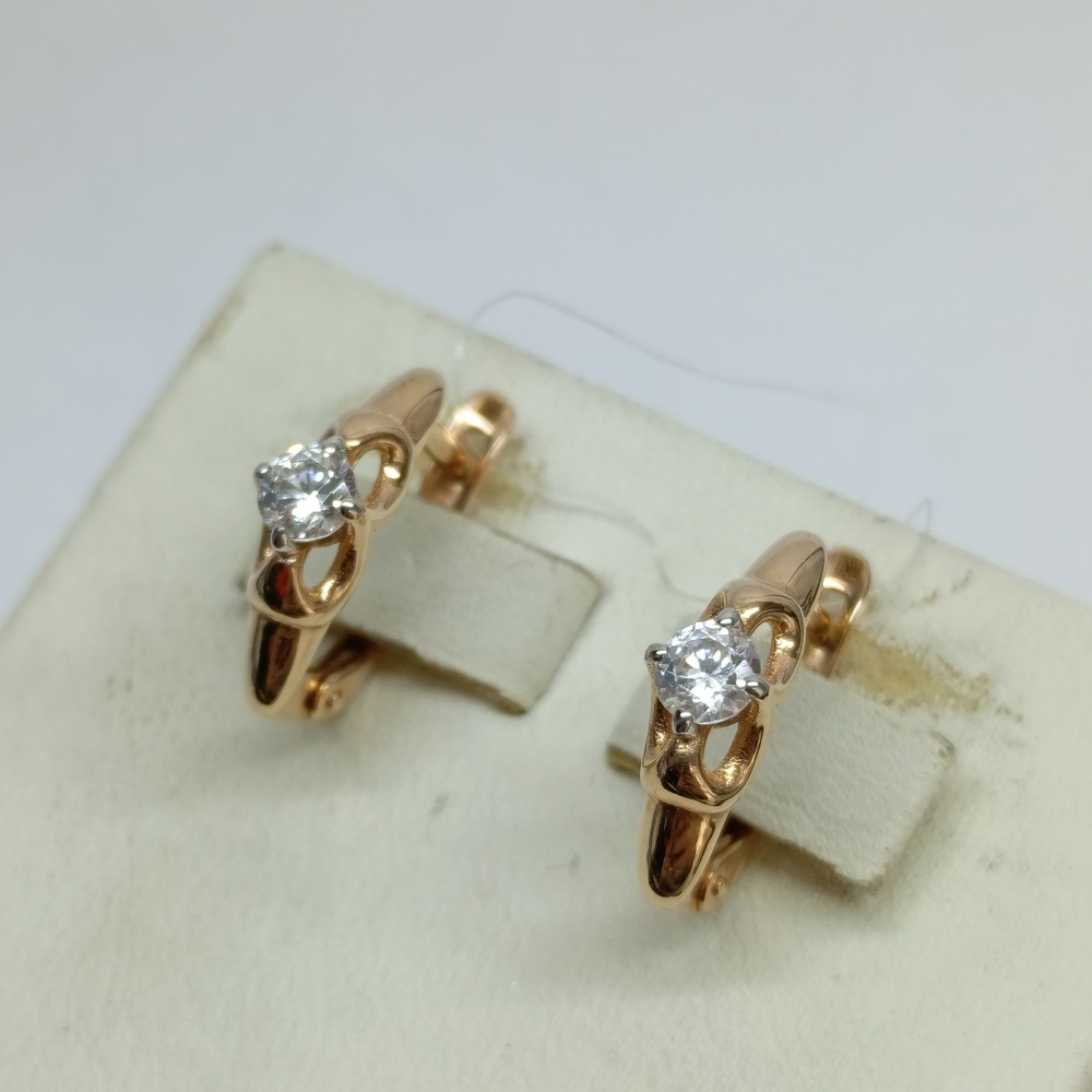 СЕРЬГИ С КАМНЕМ (Au 585)