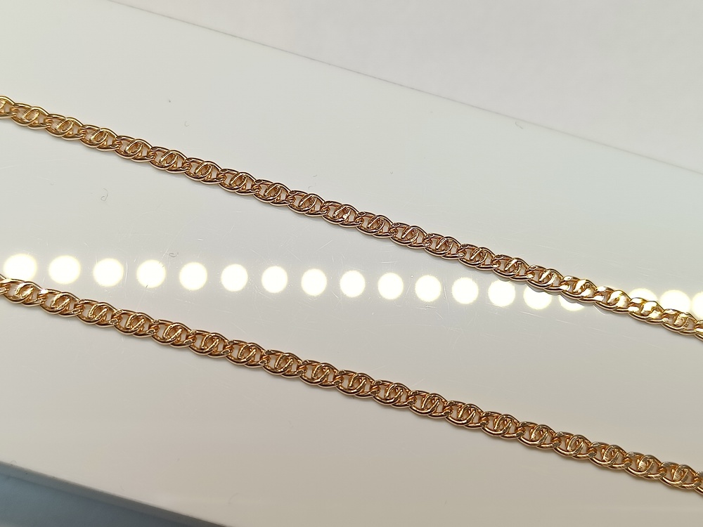 ЦЕПЬ ПУСТОТЕЛАЯ Птичий глаз(глаз пантеры) (Au 585)