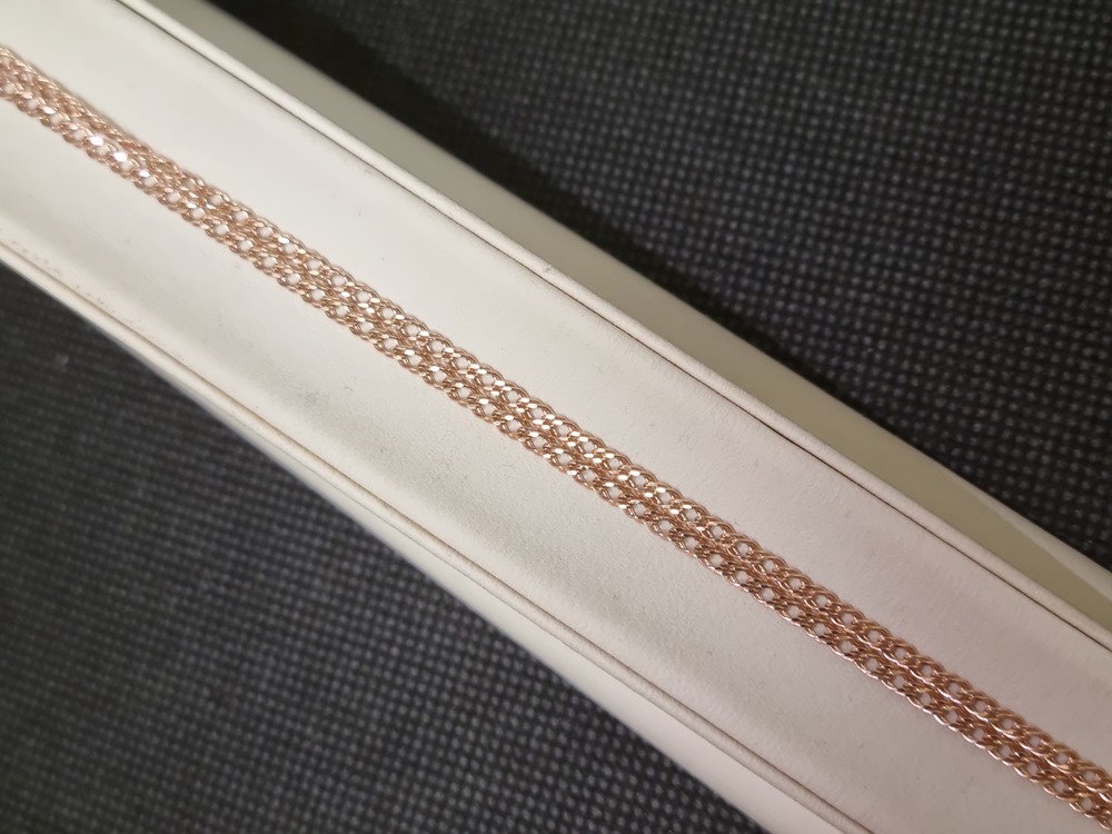 ЦЕПЬ ПУСТОТЕЛАЯ Ромб двойной (Au 585)