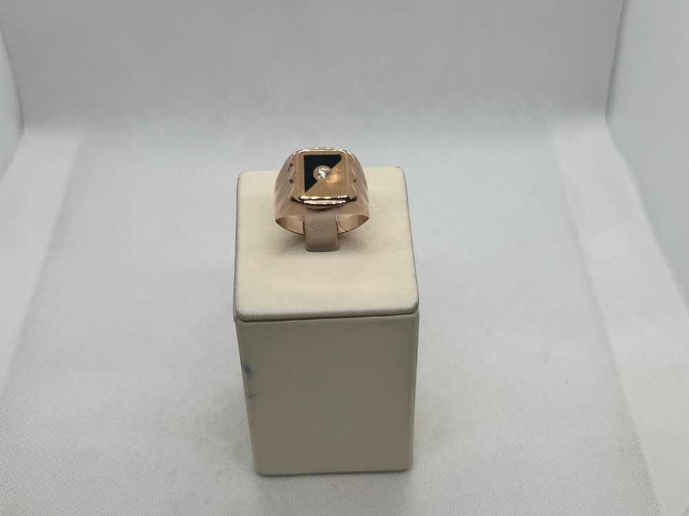 4187эс10 КОЛЬЦО ПЕЧАТКА Эмаль с камнем (Au 585) 4187эс10 КОЛЬЦО ПЕЧАТКА Эмаль с камнем (Au 585)