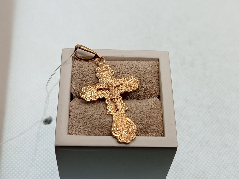 ПОДВЕСКА КРЕСТ без камня (Au 585)