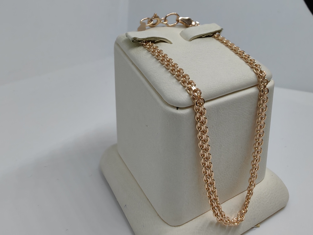 БРАСЛЕТ ПОЛНОВЕСНЫЙ Бисмарк машинный (Au 585)