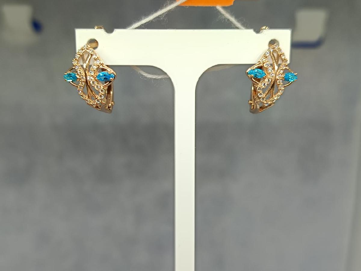 СЕРЬГИ С КАМНЯМИ (Au 585)