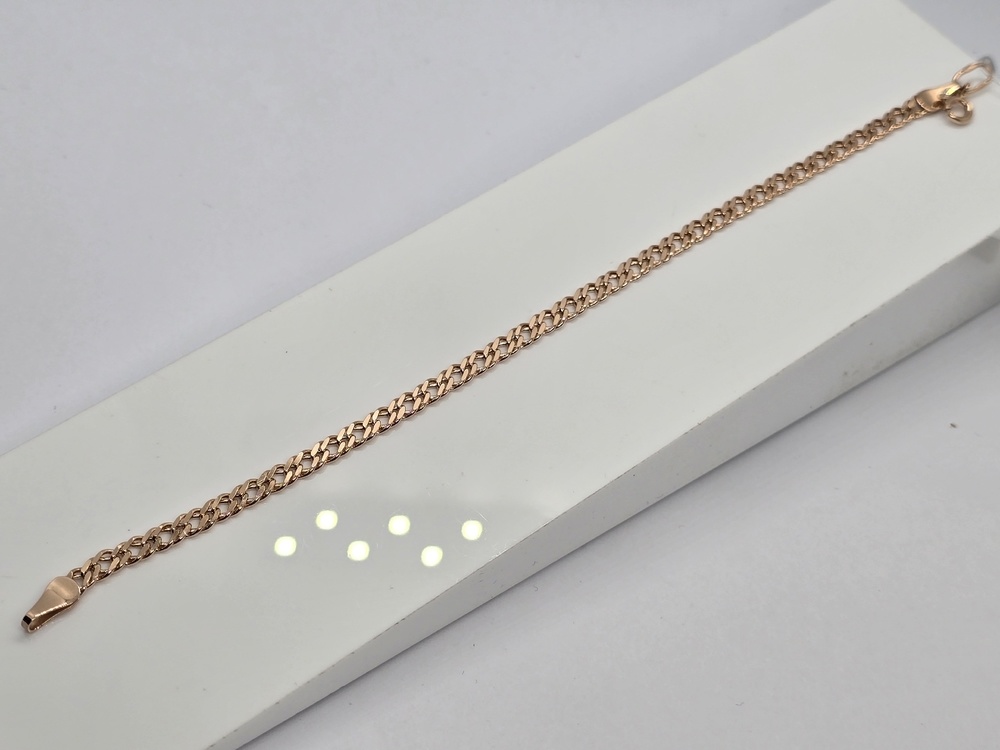 БРАСЛЕТ ПУСТОТЕЛЫЙ Ромб двойной (Au 585)