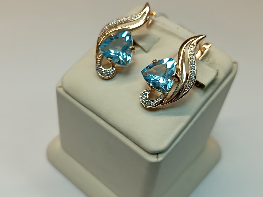 СЕРЬГИ С КАМНЯМИ (Au 585)