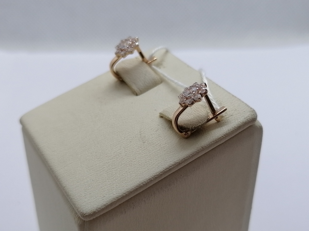 СКМИ585 СЕРЬГИ С КАМНЯМИ (Au 585)