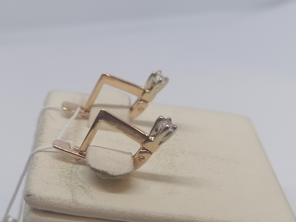 СЕРЬГИ С КАМНЕМ (Au 585)