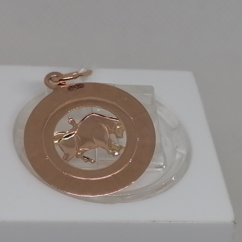 ПОДЗЗТ585 ПОДВЕСКА ЗНАК ЗОДИАКА ТЕЛЕЦ (Au 585)