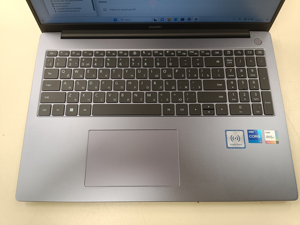Ноутбук Huawei MateBook D16; Core I7-12700H, Intel UHD Graphics, 16 Гб, 512 GB, Нет