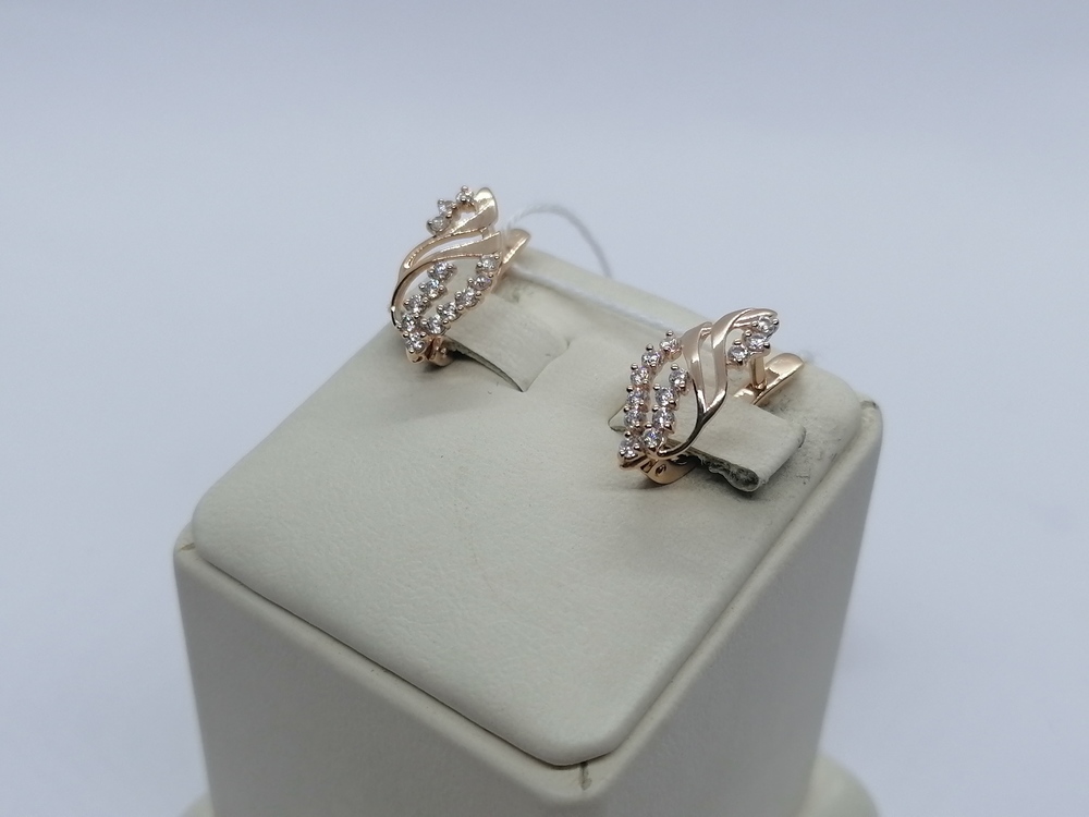 СКМИ585 СЕРЬГИ С КАМНЯМИ (Au 585)