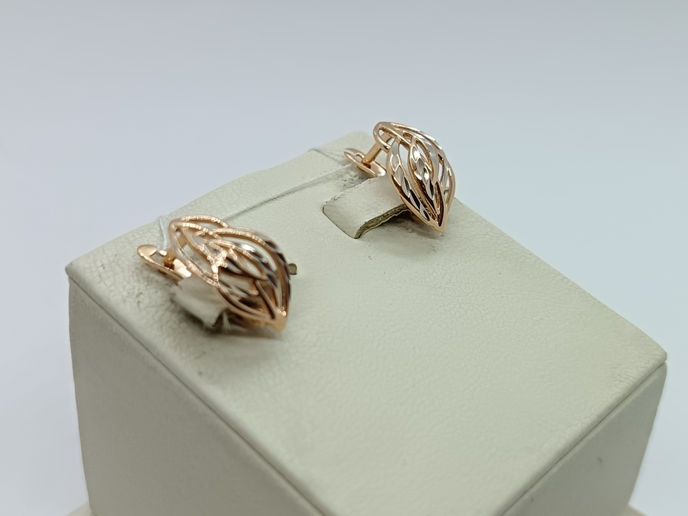 СБКМ585 СЕРЬГИ БЕЗ КАМНЯ (Au 585)