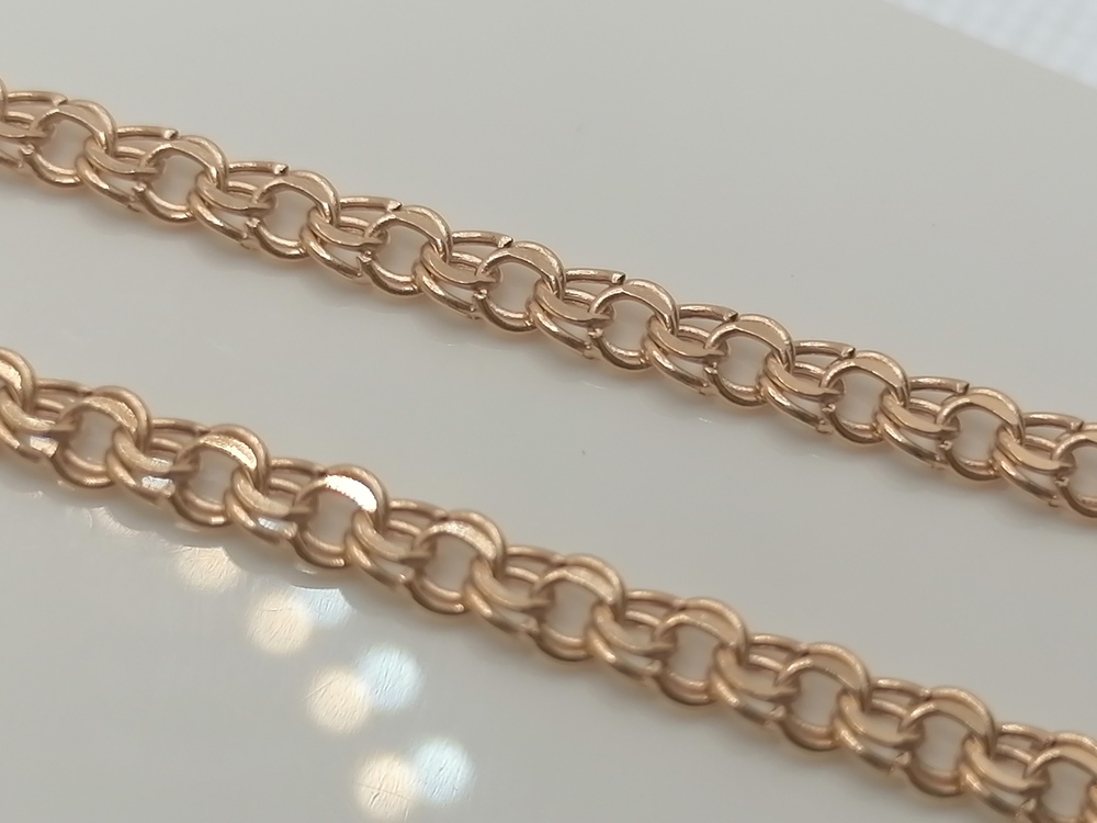 7050200П-17 БРАСЛЕТ ПУСТОТЕЛЫЙ Бисмарк (Au 585)