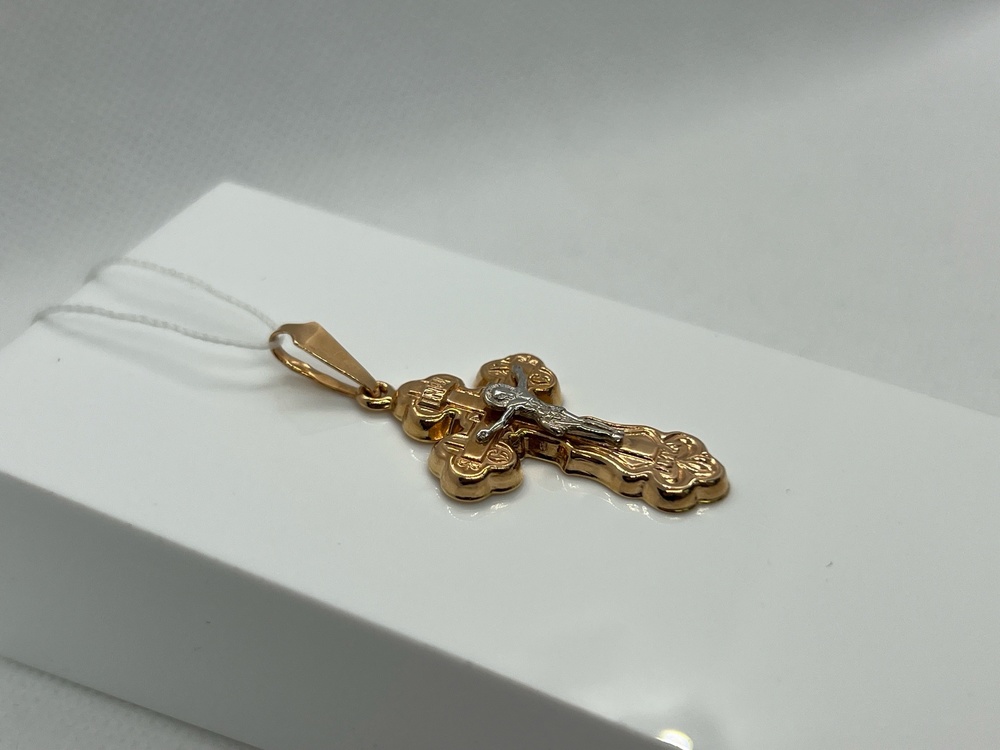 ПОДВЕСКА КРЕСТ без камня (Au 585)