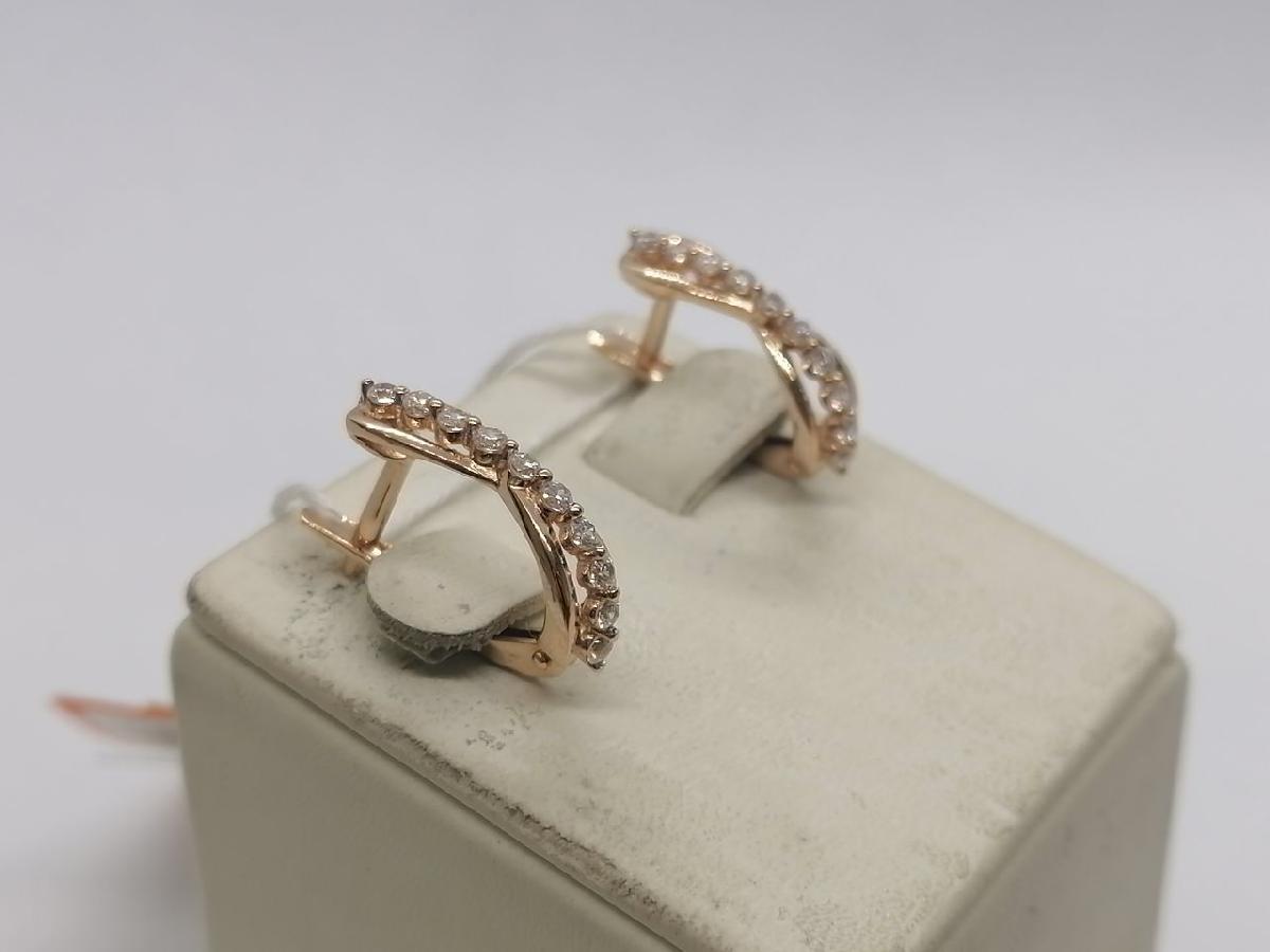 СКМИ585 СЕРЬГИ С КАМНЯМИ (Au 585)