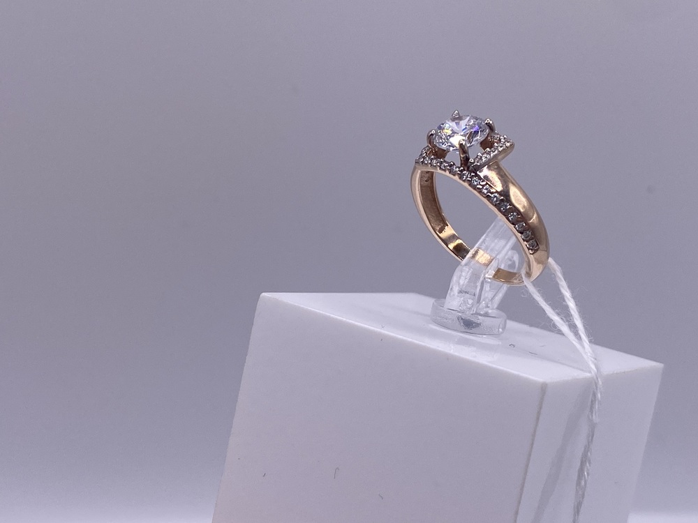 КОЛКМИ375 КОЛЬЦО С КАМНЯМИ (Au 375)