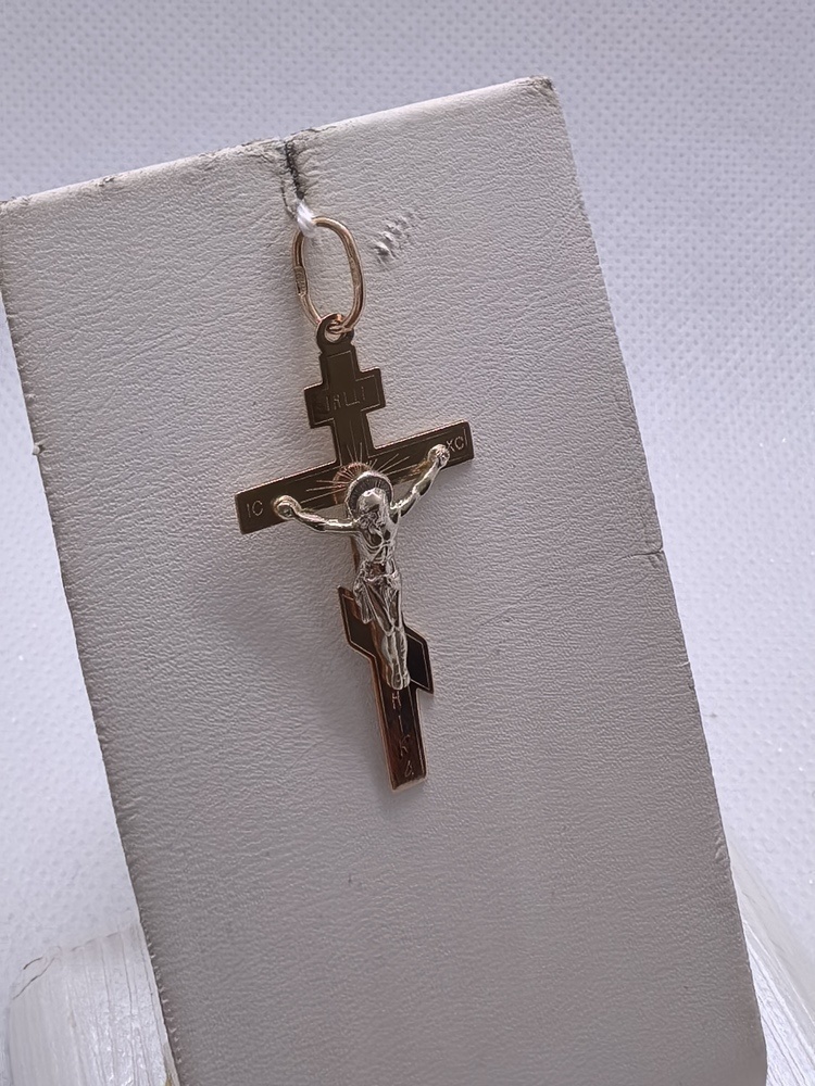 ПОДКБК585 ПОДВЕСКА КРЕСТ БЕЗ КАМНЯ (Au 585)