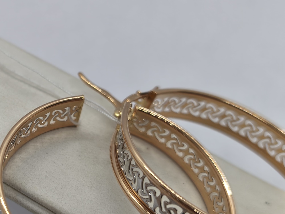 СЕРЬГИ БЕЗ КАМНЯ (Au 585)