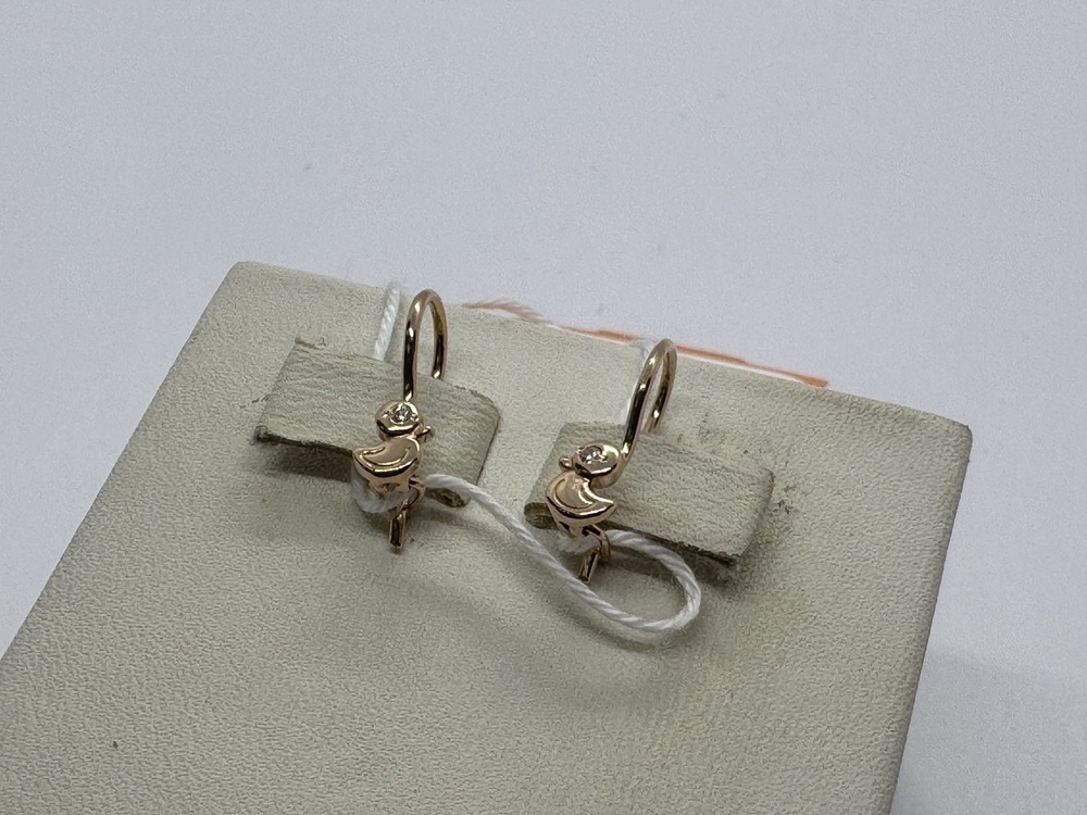 СЕРЬГИ С КАМНЕМ (Au 585)