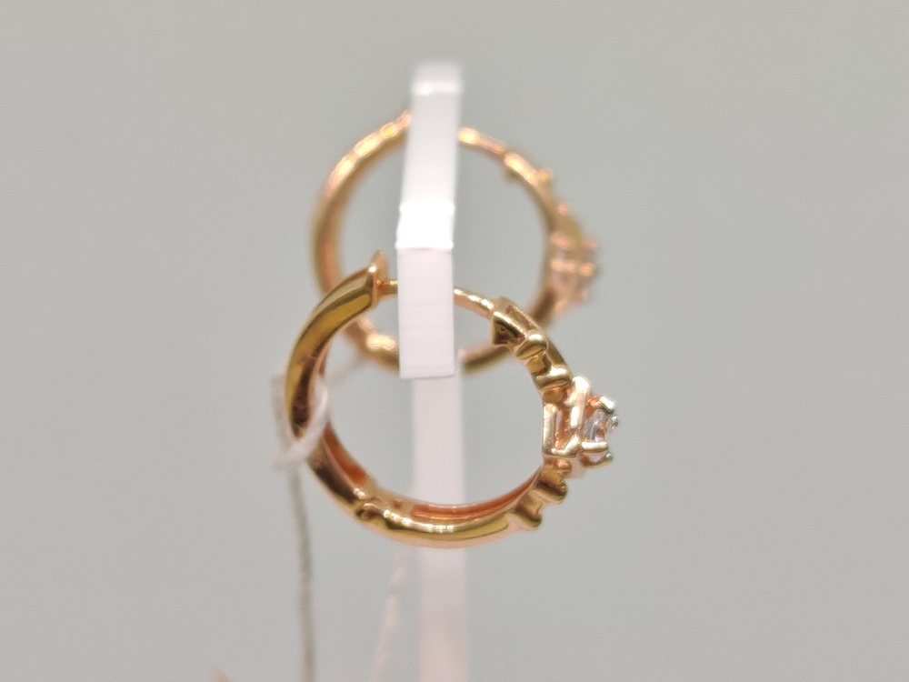 СЕРЬГИ С КАМНЕМ (Au 585)