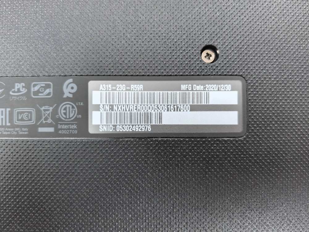 Ноутбук Acer Aspire 3; Ryzen 3 3250U, AMD Radeon (TM) Graphics, 20 Гб, 256 Гб, Нет