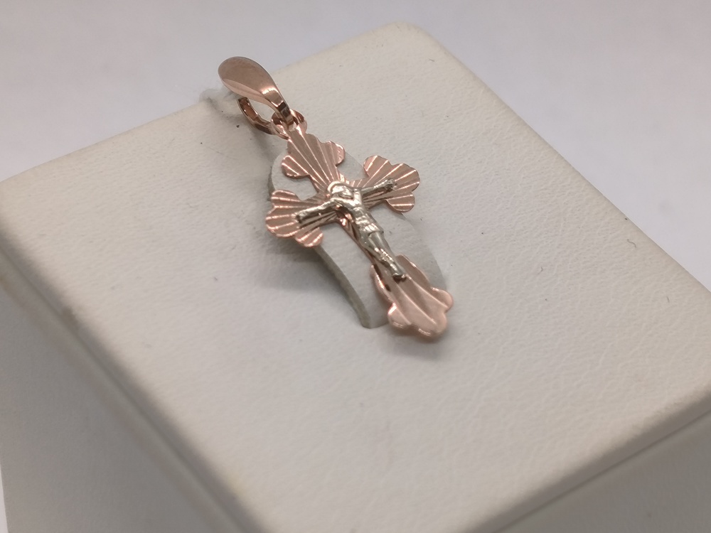 ПОДКБК585 ПОДВЕСКА КРЕСТ БЕЗ КАМНЯ (Au 585)