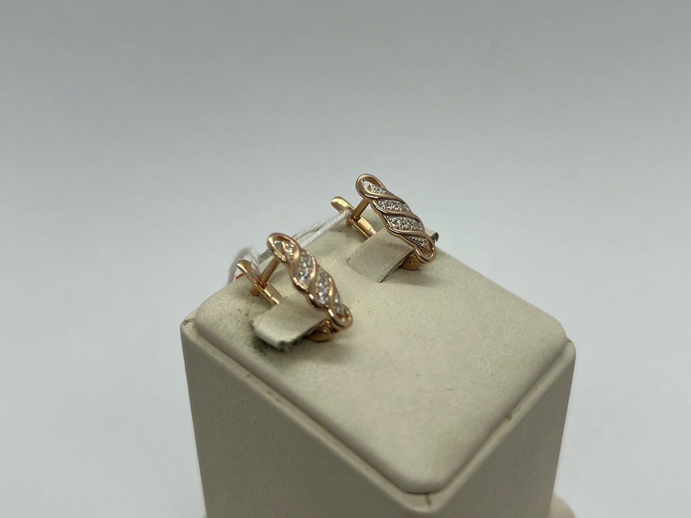 СКМИ585 СЕРЬГИ С КАМНЯМИ (Au 585)