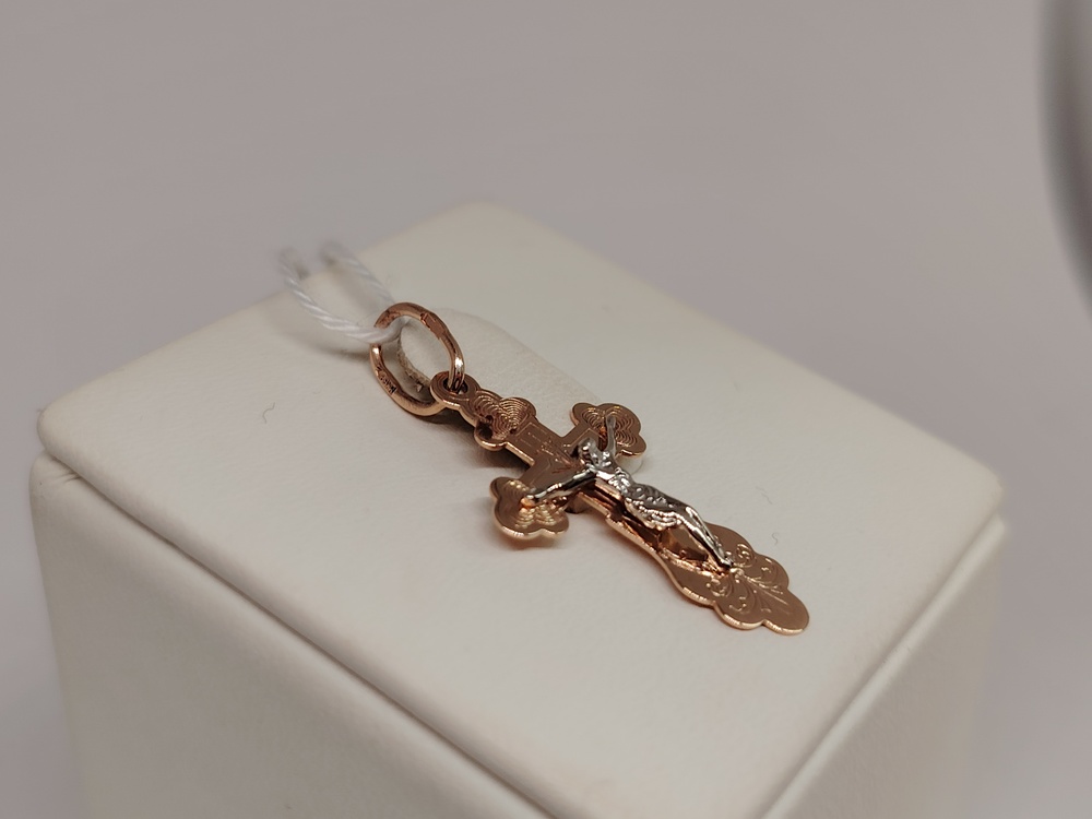 ПОДКБК585 ПОДВЕСКА КРЕСТ БЕЗ КАМНЯ (Au 585)