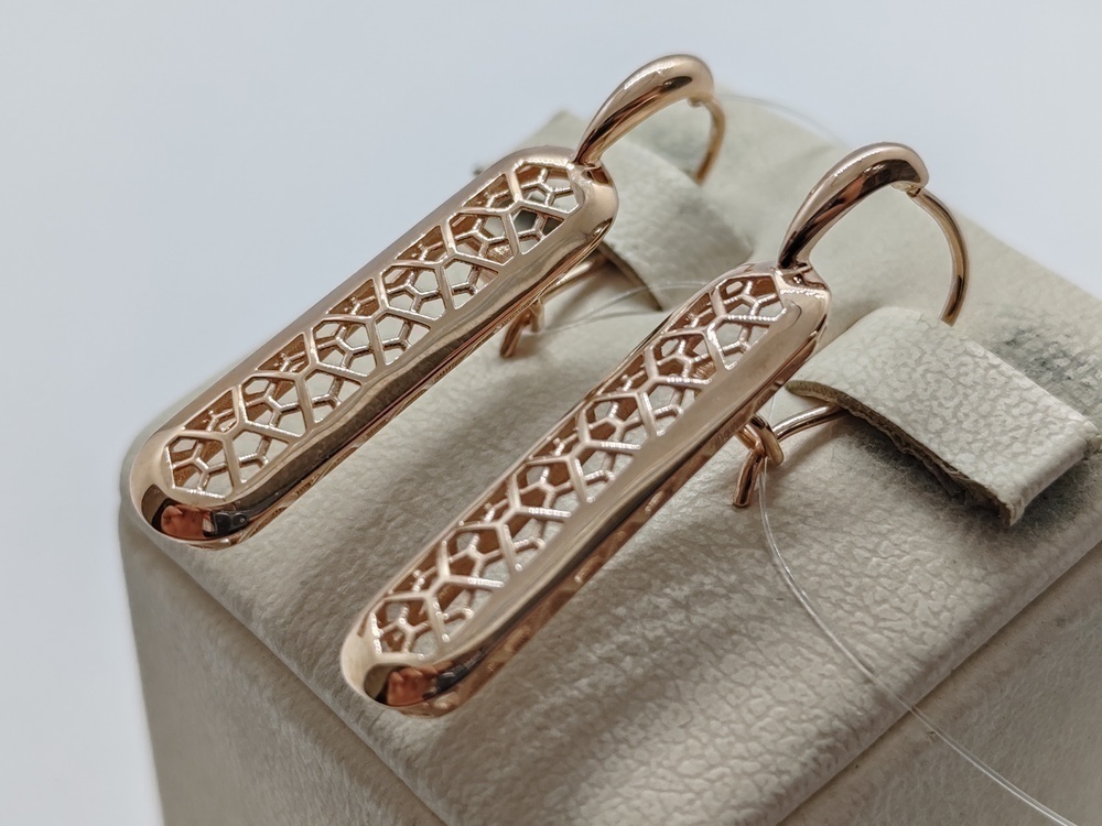 СЕРЬГИ ПЕТЕЛЬКА без камня (Au 585)