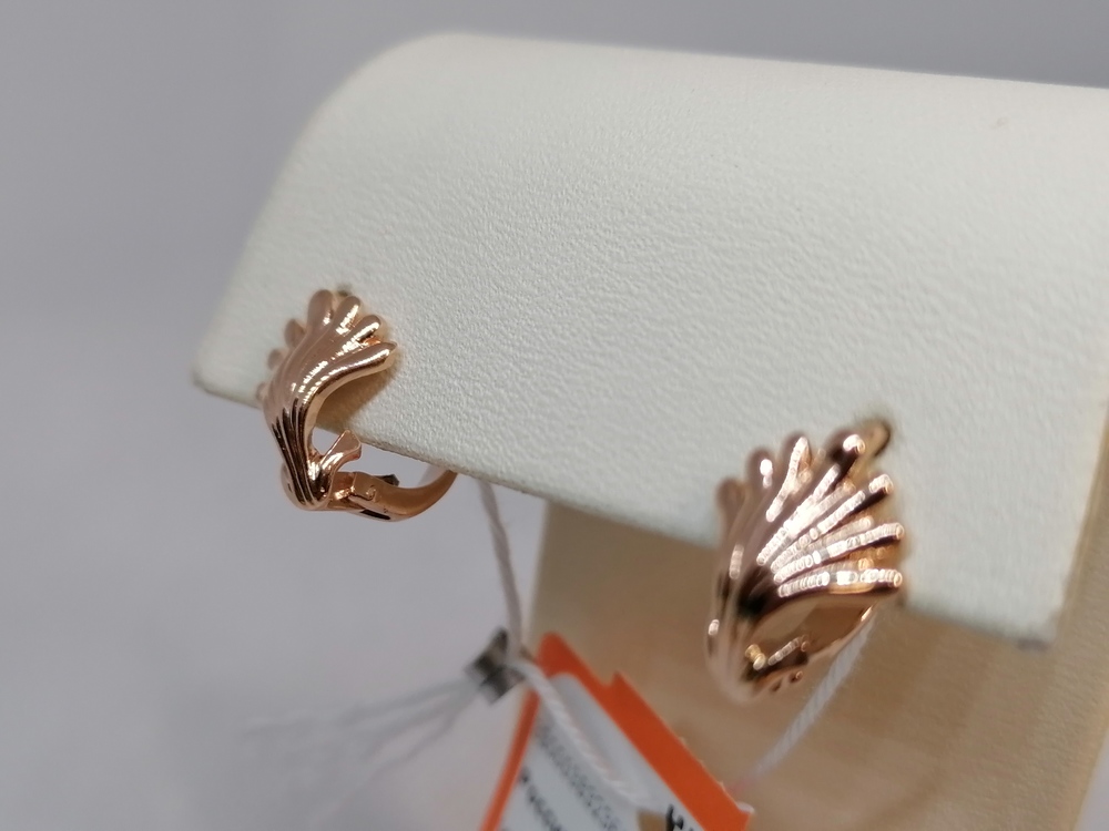 СБКМ585 СЕРЬГИ БЕЗ КАМНЯ (Au 585)