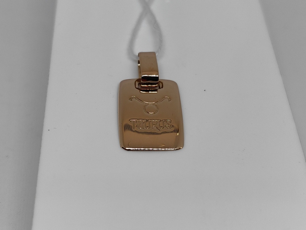 ПОДЗЗТ585 ПОДВЕСКА ЗНАК ЗОДИАКА ТЕЛЕЦ (Au 585)