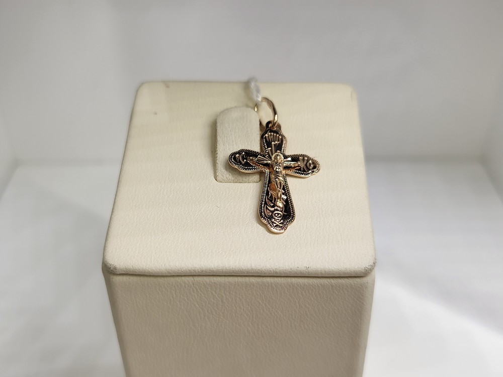 ПОДКБК585 ПОДВЕСКА КРЕСТ БЕЗ КАМНЯ (Au 585)