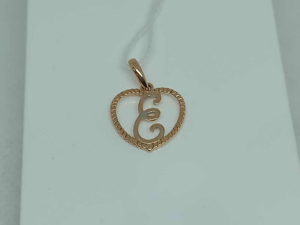 ПОДВЕСКА БУКВА Е Au 585