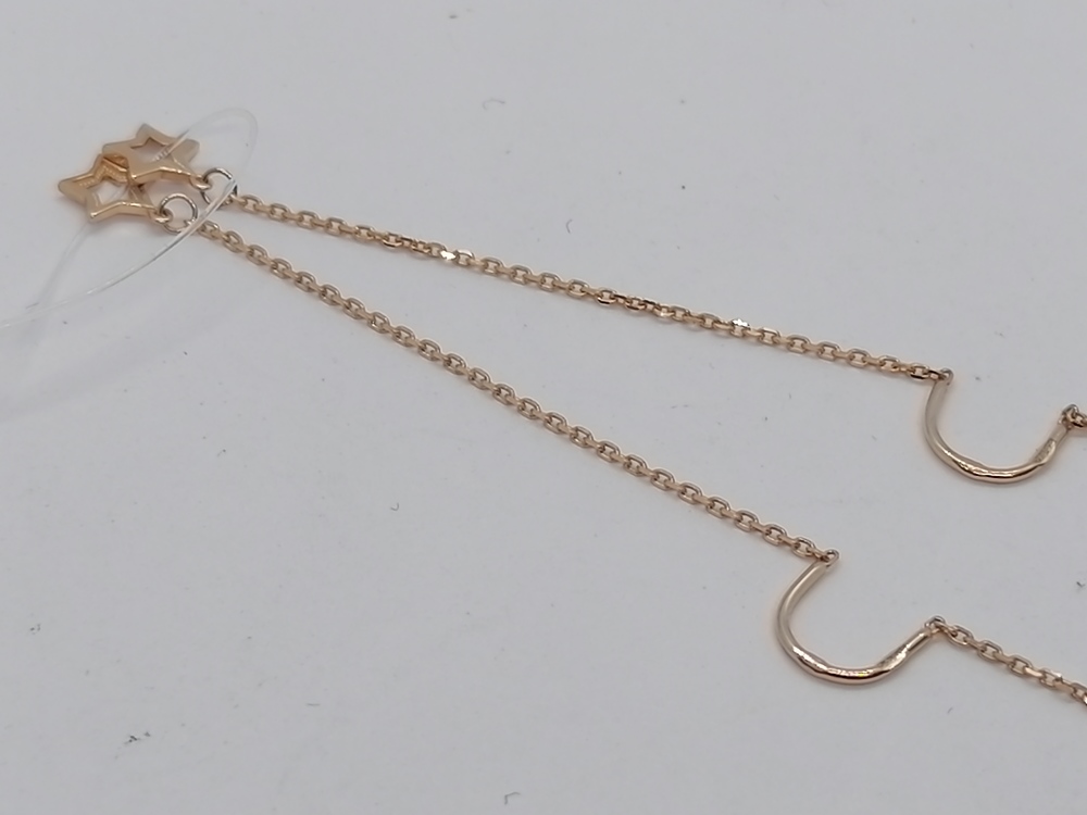 014932-1000 СЕРЬГИ ПРОДЕВКИ без камня (Au 585)