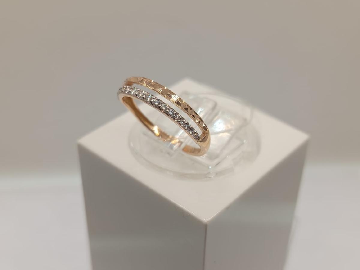 КОЛЬЦО С КАМНЯМИ (Au 585)