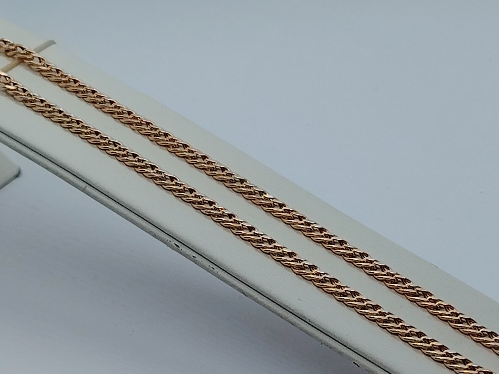 ЦЕПЬ ПУСТОТЕЛАЯ Ромб двойной (Au 585)