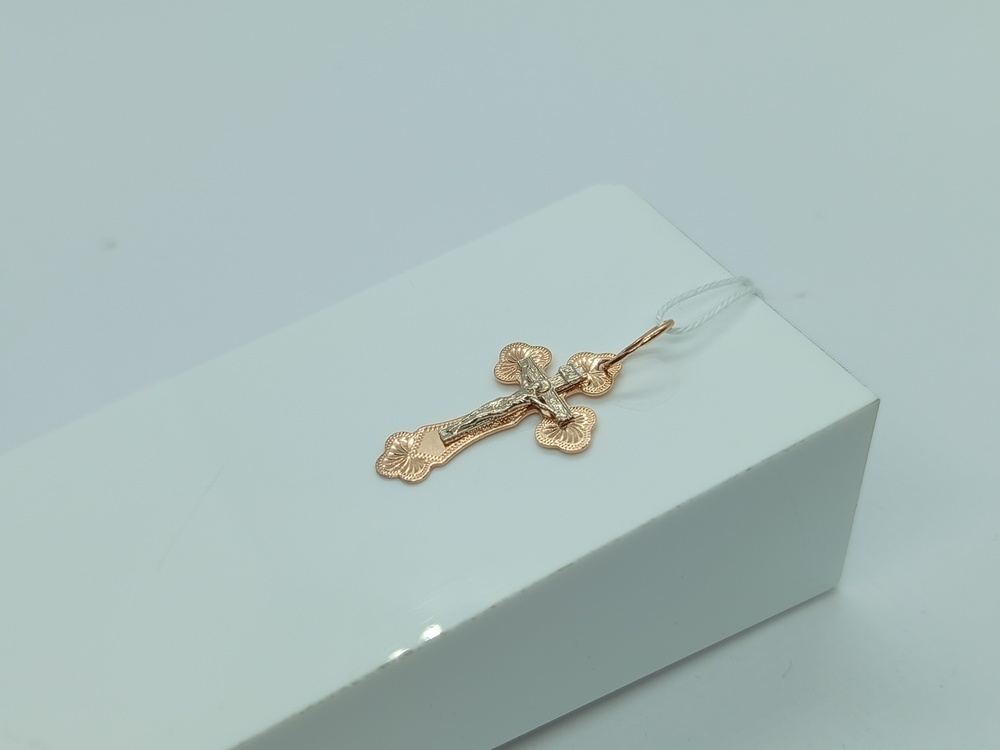 ПОДКБК585 ПОДВЕСКА КРЕСТ БЕЗ КАМНЯ (Au 585)