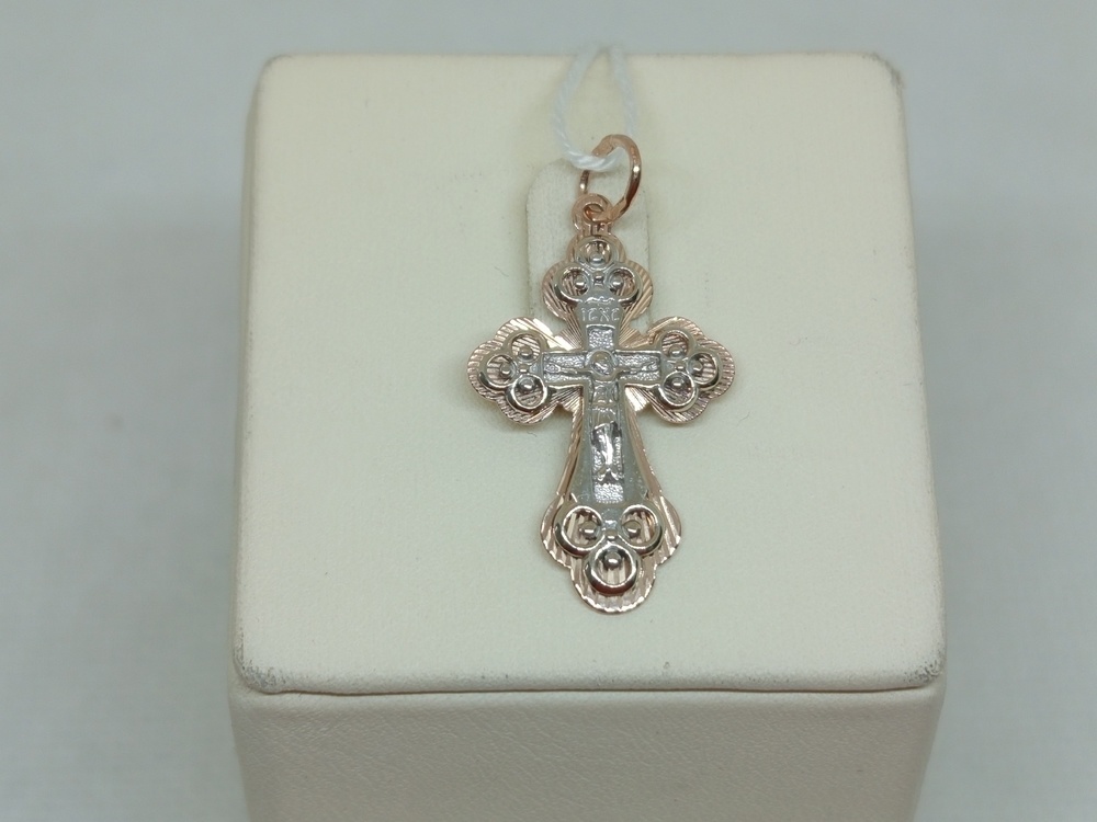 ПОДКБК585 ПОДВЕСКА КРЕСТ БЕЗ КАМНЯ (Au 585)